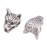 Metal Wolf Beads 10x13mm Antique Silver 5/pk
