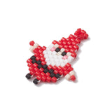 Beaded Santa Claus Pendant 26x20mm 1/pk