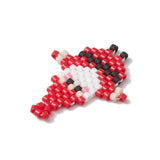 Beaded Santa Claus Pendant 26x20mm 1/pk