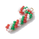Beaded Candy Cane Pendant 29x15mm 1/pk