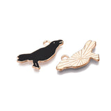 Raven Enamel Pendant 22x17mm 5/pk