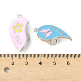 Best Friends Split Heart Magnetic Pendant 27x30mm Pink & Blue 1/pk