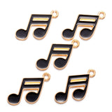 Music Note Enamel Charm 15x20mm 5/pk