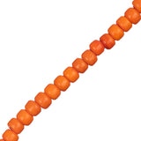 Glass Crow Beads 9x7mm Orange 30/Strand