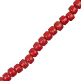 Glass Crow Beads 9x7mm Red 30/Strand