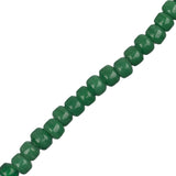 Glass Crow Beads 9x7mm Green 30/Strand