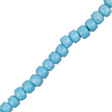Glass Crow Beads 9x7mm Turquoise 30/Strand