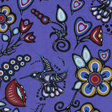 Cotton Fabric Ojibway Florals #6 Grape - Half Yard