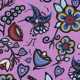 Cotton Fabric Ojibway Florals #6 Lavender - Half Yard