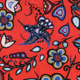 Cotton Fabric Ojibway Florals #6 Red - Half Yard