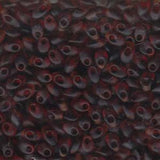 Long Magatama Beads #134F Dark Topaz Matte 8.5g