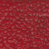 4x7mm Long Magatama Perles Rouge Orange Mat 8.5g