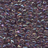 4x7mm Long Magatama Perles Améthyste AB 8.5g