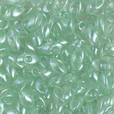 Long Magatama Beads #3510 Transparent Pale Green 6g