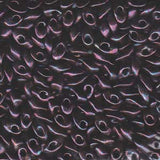 4x7mm Long Magatama Perles Métalliques Framboise Foncé 6g