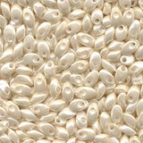 4x7mm Long Magatama Perles Perle Ivoire Ceylan 8.5g