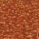 4x7mm Long Magatama Perles Argent Doublé Orange 8.5g