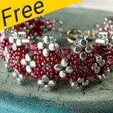 Projet de bracelet Leda - Utilisation de perles Rulla, Matubo et polies au feu