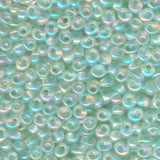 Perles Magatama 4mm 23g Vert Pâle Transparent AB
