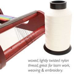 Nymo Beading Thread D White 1584yd Cone