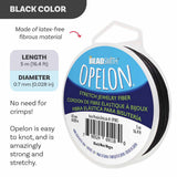 Opelon Stretch Jewelry Fiber 0.7mm Black 5m