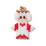 Beaded Mrs Claus Pendant 25x18mm 1/pk
