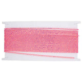 Plastic Rhinestone Banding 2mm Hot Pink/Crystal AB 10yd/pk