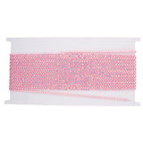 Plastic Rhinestone Banding 2mm Pink/Crystal AB 10yd/pk