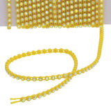 Plastic Rhinestone Banding 2mm Yellow/Crystal AB 10yd/pk