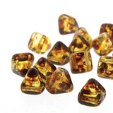 *Czech Pyramid Stud Beads 6mm Crystal Picasso 25/strand