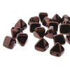 *Czech Pyramid Stud Beads 6mm Jet Purple Luster 25/strand