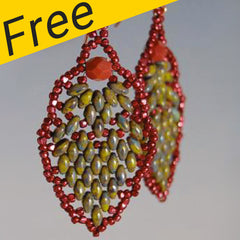 Pinecone Earrings Project - Using Superduo Beads