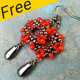 Rosetta Earrings Project - Using Superduos and Matubo Beads