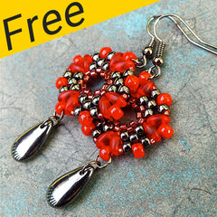 Rosetta Earrings Project - Using Superduos and Matubo Beads