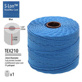 S-Lon Bead Cord .5mm Bleu 77yd Bobine