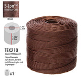 S-Lon Bead Cord .5mm Brown 77yd Bobine