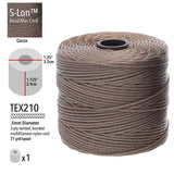 S-Lon Bead Cord .5mm Cacao 77yd Bobine