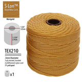 S-Lon Bead Cord .5mm Marigold 77yd Bobine