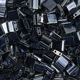 5x5mm Perles Tila Japonaises Light Gunmetal 5.2g