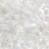 Perles de tila japonaises 5x5mm blanc nacré AB 5.2g