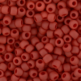 8/0 Toho Seed Beads #45F Opaque Frosted Red Pepper 8-9g Vial