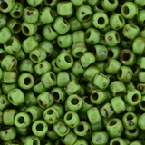 8/0 Toho Seed Beads #Y321 Mint Green Picasso 8-9g Vial