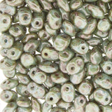 Perles Tchèques Superuno 22g Craie Lazure Bleu