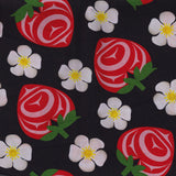 Cotton Fabric Haida Strawberries Black - Half Yard