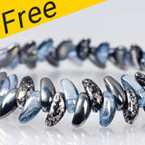 Projet de bracelet zip - Fabriqué avec des perles de piment en verre tchèque