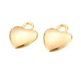 Heart Metal Charm 12x10mm Gold 5/pk