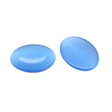 Cat Eye Cabochons, Oval 18x13mm Blue 10/pk