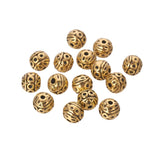 Round Textured Metal Bead 8mm Antique Gold 10/pk