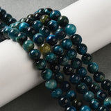 Tiger Eye Blue Beads 6mm Round (Natural/Dyed) 15-16" Strand