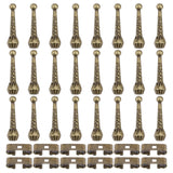 Bolo Tie Tips & Slides Antique Brass 36/set